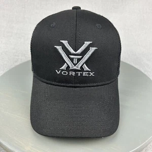 Vortex Optics Hat Black Gray Embroidered Logo Snap Back Trucker Hat Optics - Picture 1 of 11