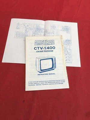 Amstrad CTV-1400 television instruction manual - Image 1 of 3