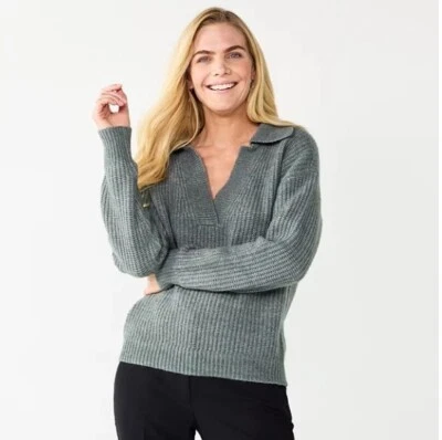 Nine West Womens Green Polo Sweater Size XXL - Image 1 of 4