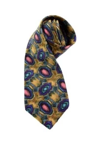 J. GARCIA men’s multicolor abstract print neck tie - Picture 1 of 3