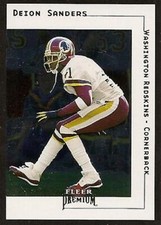 2001 Fleer Premium #122 Deion Sanders Washington Redskins HOF