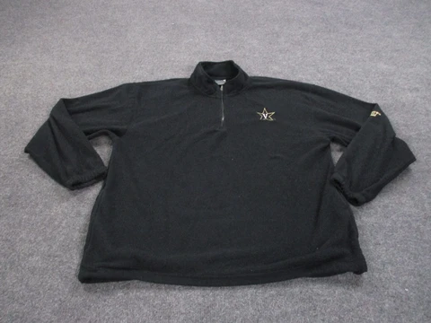 Vanderbilt Commodores Jacket Adult XL Black Mock Neck 1/4 Zip Pullover Logo Mens Cover