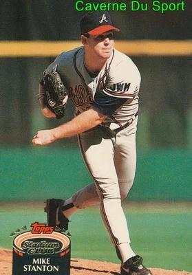 344  MIKE STANTON  ATLANTA BRAVES TOPPS BASEBALL CARD STADIUM CLUB 1992 - Photo 1/2