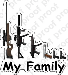 STICKER MY GUN FAMILY - Picture 1 of 2
