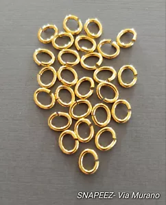 SNAPEEZ II ULTRAPLATE Oval - 24 kt. Gold Biegering 8x6mm. Made in USA. - Bild 1 von 4