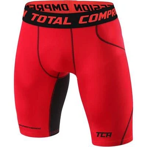 TCA SuperThermal Compression Mens Short Tights Red Running Base Layer Run Shorts - Picture 1 of 2