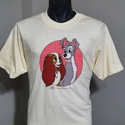 Camiseta de Colección Nos Dama y El Vagabundo XL Hombres Rara Walt Disney Camiseta de Puntada Única Foto 1 de 4