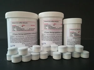 80 Reinigungstabletten 2-Phasen mit Dose für Jura Z5 Z6 T7 Z8 Z9 C5 C9 C50 C55 - Bild 1 von 7
