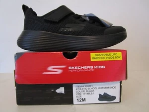 Skechers Skech-Lite Kinder Sport Schuluniform Sneaker Schuhe schwarz Größe 12 - Bild 1 von 6