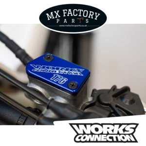Yamaha Front Brake Cap BLUE Works Connection YZ 125 250 250F 450F WRF FX 08-26 - Picture 1 of 4