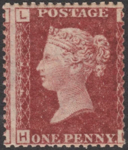 1864/79 SG43 1d PLACA ROJA ROSA 210 SIN MONTAR COMO NUEVA NH (HL) - Imagen 1 de 2