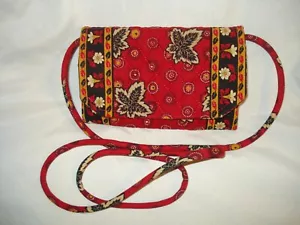 VERA BRADLEY RED COIN WALLET WITH STRAP RETIRED RARE MADE IN USA SUPER SALE - Picture 1 of 5
