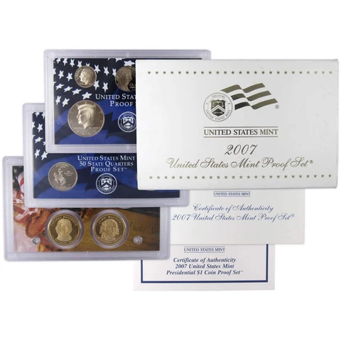 2007 Clad Proof Set U.S. Mint Original Government Packaging OGP Collectible Cover