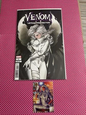 VENOM LETHAL PROTECTOR II #1 SILVER SABLE PEACH MOMOKO 2023 marvel masterpieces - Image 1 of 4