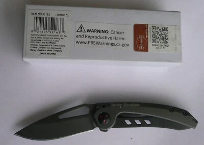 Case Cutlery Harley Davidson Tec X Framelock Gray Folding Pocket Knife 52163 - Image 1 of 4