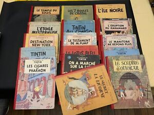 EO - Gros Lot de 16 anciennes bds de Hergé - Tintin - Jo-Zette et Jocko