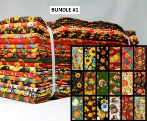 FALL HARVEST FABRIC BY THE BUNDLE 102 YARDS TOTAL 17 SIX YARD CUTS - Picture 1 of 2