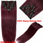 AAAAA+ NATURAL Clip in Human Hair Extensions Full Head 100% Real Remy Hair CHEAP
