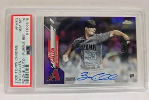 Zac Gallen 2020 Topps Chrome Rookie Auto PSA 10 GEM MT Purple Refractor /250  - Picture 1 of 7