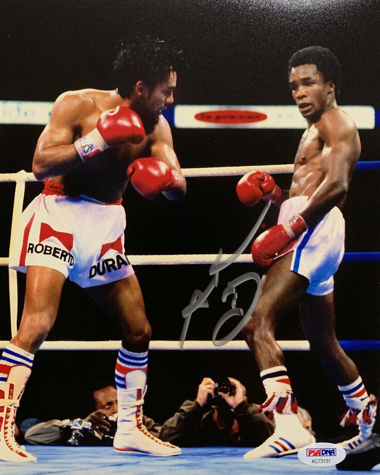 Sugar Ray Leonard Signed 8x10 Boxing Photo Duran Miss PSA DNA Sticker Only - Image 1 of 1