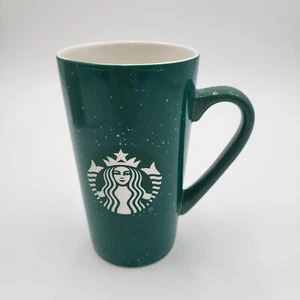 Taza de café Starbucks 2020 verde moteado alta 16 oz cerámica - Imagen 1 de 6
