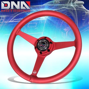 NRG Innovations 330mm 1" Dish Solid Spoke Red Aluminum Steering Wheel RST-071-RD - Picture 1 of 6