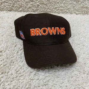 Vintage Cleveland Browns Wool Hat Strapback Brown Orange White Football NFL 90s - Picture 1 of 8