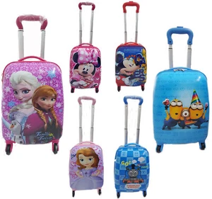 Children Kids Holiday Travel Hard Shell Suitcase Cabin Hand Luggage Trolley Bags - Picture 1 of 25