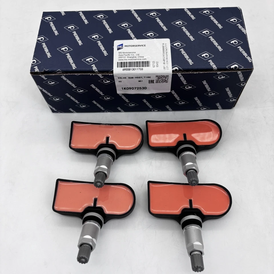 4X 1K0907253D 1K0907255C TPMS Tire Pressure Monitoring Sensor for AUDI VW JETTA Foto 1 de 4