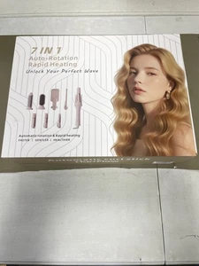 Arricciacapelli automatico da donna 7 in 1 arricciacapelli e spazzola piastra per capelli con - Foto 1 di 4