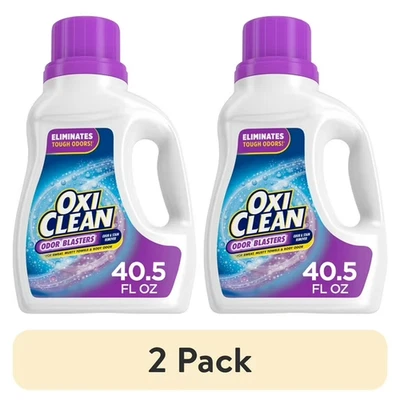 (2 pack) OxiClean Odor Blasters Odor and Laundry Stain Remover Liquid, 40.5 oz