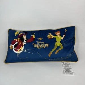 DISNEY CRUISE DCL TREASURE INAUGURAL PETER PAN CAPTAIN HOOK THROW PILLOW - Picture 1 of 7