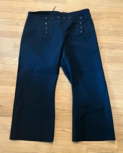 U.S. NAVY SAILOR 13 BUTTON WOOL TROUSERS CRACKER JACK PANTS (42 SHORT) - Picture 1 of 11