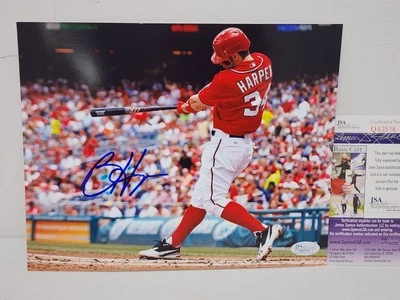 Bryce Harper Signed Autographed 8x10 Photo Washington Nationals JSA COA  - Image 1 of 3