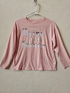 Wonder Nation Girl's Light Pink Sequined Long Sleeve Shirt XL (14-16) - Picture 1 of 9