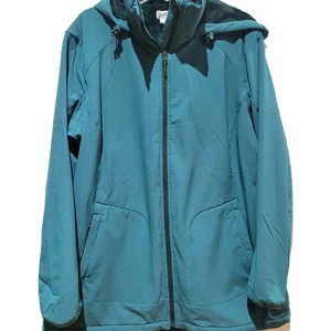 Duluth Womens Fleece Softshell Hooded Jacket Green Size XL Full Zip  - Picture 1 of 12