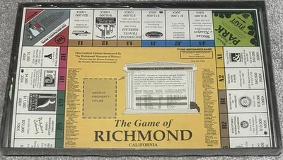 The Game of Richmond California Board Game Monopoly Style Rare Limited Ed. - NEW - Image 1 of 4