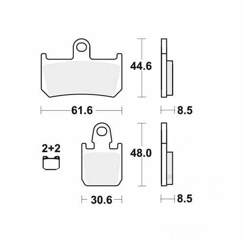 TRW Brake Pads Sintered Crq MCB795CRQ Fits Yamaha YZF-R1 1000 2007-2013 - Imagem 1 de 1