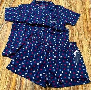 Tommy Hilfiger Pyjama Set 2-teilig Blau Kurzarm Oberteil & Shorts Medium - Bild 1 von 6