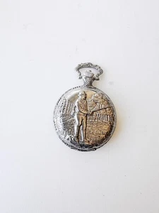 vintage lwip cardini hunter quartz pocket watch 46mm case, running - Picture 1 of 4