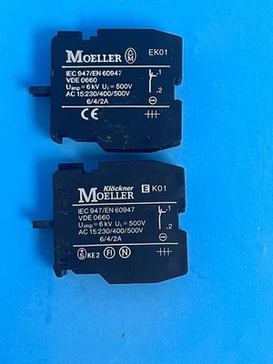 Klockner Moeller EK01 Contact Block 10A 600V [Lot of 2] - Image 1 of 4
