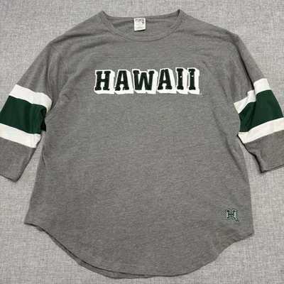 Camisa Victoria's Secret Rosa Universidad de Hawaii Guerreros Lentejuelas Grandes Bling Foto 1 de 4