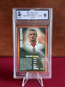 DAVID BECKHAM 2004 FOOTBALL CARD ENGLAND LEGEND TOP TRUMPS  PRO GRADED MINT 9 - Picture 1 of 2