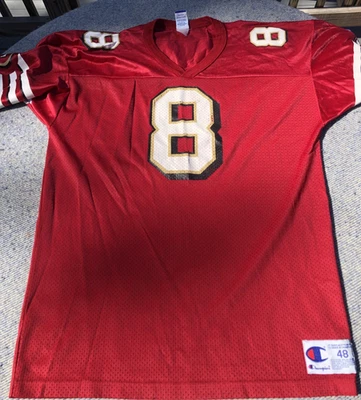 Camiseta San Fransico 49ers Steve Young #8 Champion Vintage Foto 1 de 4