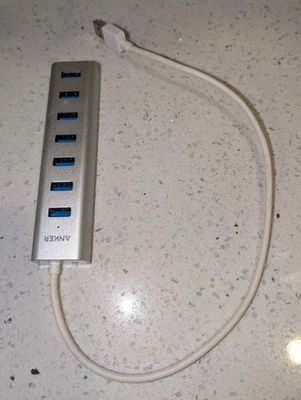 Anker 7-Port USB 3.0 Aluminum Portable Data Hub with 15W Power Adapter - Image 1 of 4