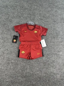 Nike AS Roma Infant Soccer Kit Jersey Shorts Set 6-9M Red 2-Piece Uniform NWT - Picture 1 of 23