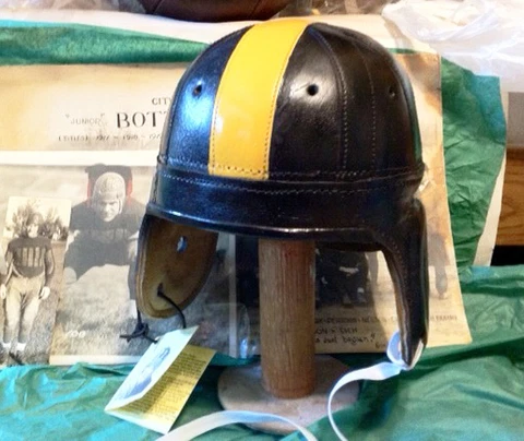 1940 Missouri Tigers  Leather Football Helmet BLK GOLD Cover
