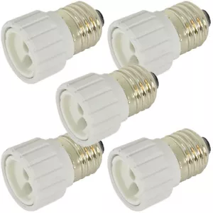 5x LED Spot Glühbirne Adapter E27 Edison Schraube auf Mini GU10 Bajonett Konverter - Bild 1 von 2