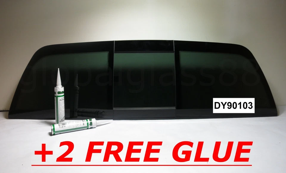 Fits 2003-2009 Dodge Ram Pickup 2500 & 3500 Manual Slider Back Glass Flush Fit - Image 1 of 4