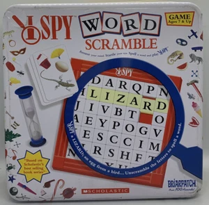 I Spy Word Scramble Game in Tin by Briarpatch 2004 Game Unsealed - Picture 1 of 10